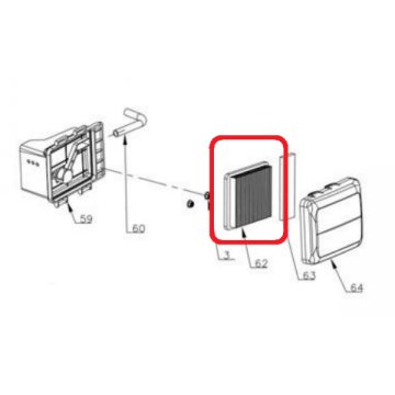 Filtru aer RURIS , pentru masina de tuns gazonul Ruris RX441S