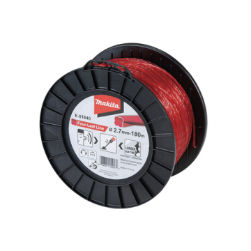 Fir nylon Makita E-01840, 2.7mm x 180m (Rosu) Fir nylon Makita E-01840, 2.7mm x 180m (Rosu)