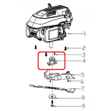 Suport cutit RURIS PSRX555S-3-4, pentru masina de tuns gazonul Ruris RX555S