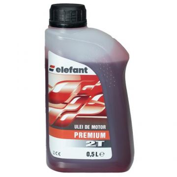 Ulei Elefant PREMIUM, pentru amestec motoare 2 timpi, 0.5L, Rosu